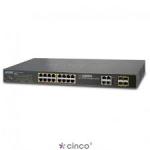 SWITCH C/LCD PLANET GSW-1820VHP (16P 10/100/1000T 802.3at POE+2P Gigabit SFP)