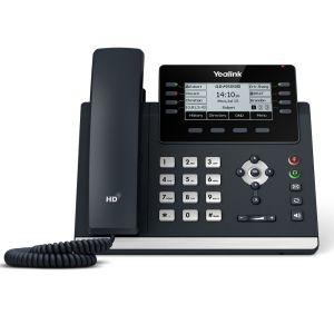 Yealink Telefone IP T46U, 16 contas VoIP. Tela colorida de 4,3 polegadas. Dual USB 2.0, Gigabit Ethernet de porta dupla, 802.3af PoE, adaptador de alimentação não incluído (SIP-T46U)